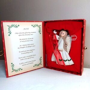 NWT Aunt Christmas Ornament Figurine Gift Collectible